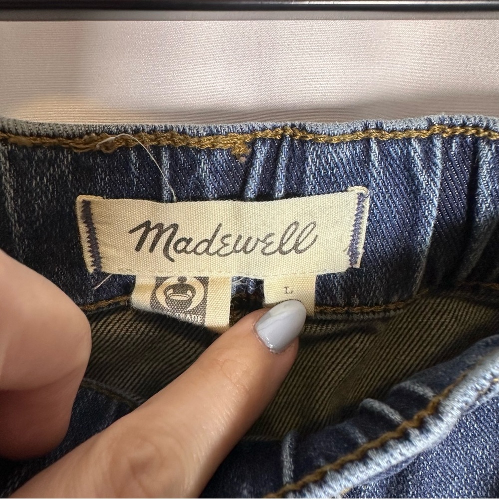 Madewell Pull-On Relaxed Jeans Drawstring Waistband High Waisted Large Hi Rise - Picture 4 of 12